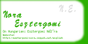 nora esztergomi business card